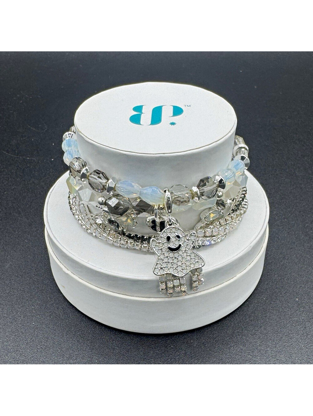 Bomb Party Halloween Stacks 2023 Glamorous Ghost Beaded Charm Bracelets RBP6271